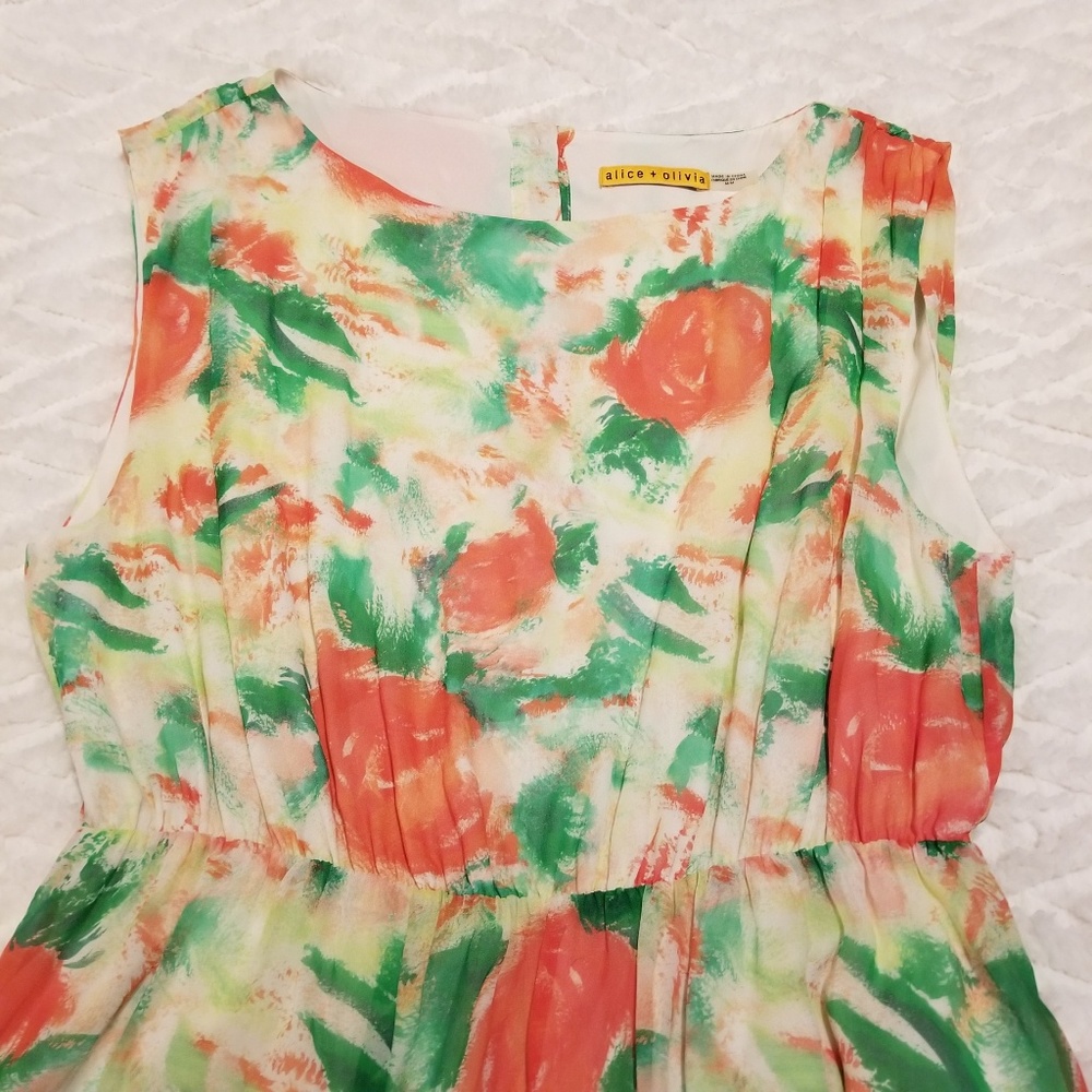 Alice + Olivia Floral Matilda dress Size M - Picture 4 of 8
